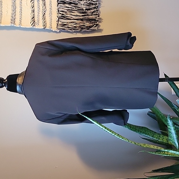 Laundry by Shelli Segal Faux Leather Trimmed Blazer - Picture 6 of 8